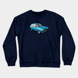 Ford Fiesta Mk 1 in corsican blue Crewneck Sweatshirt